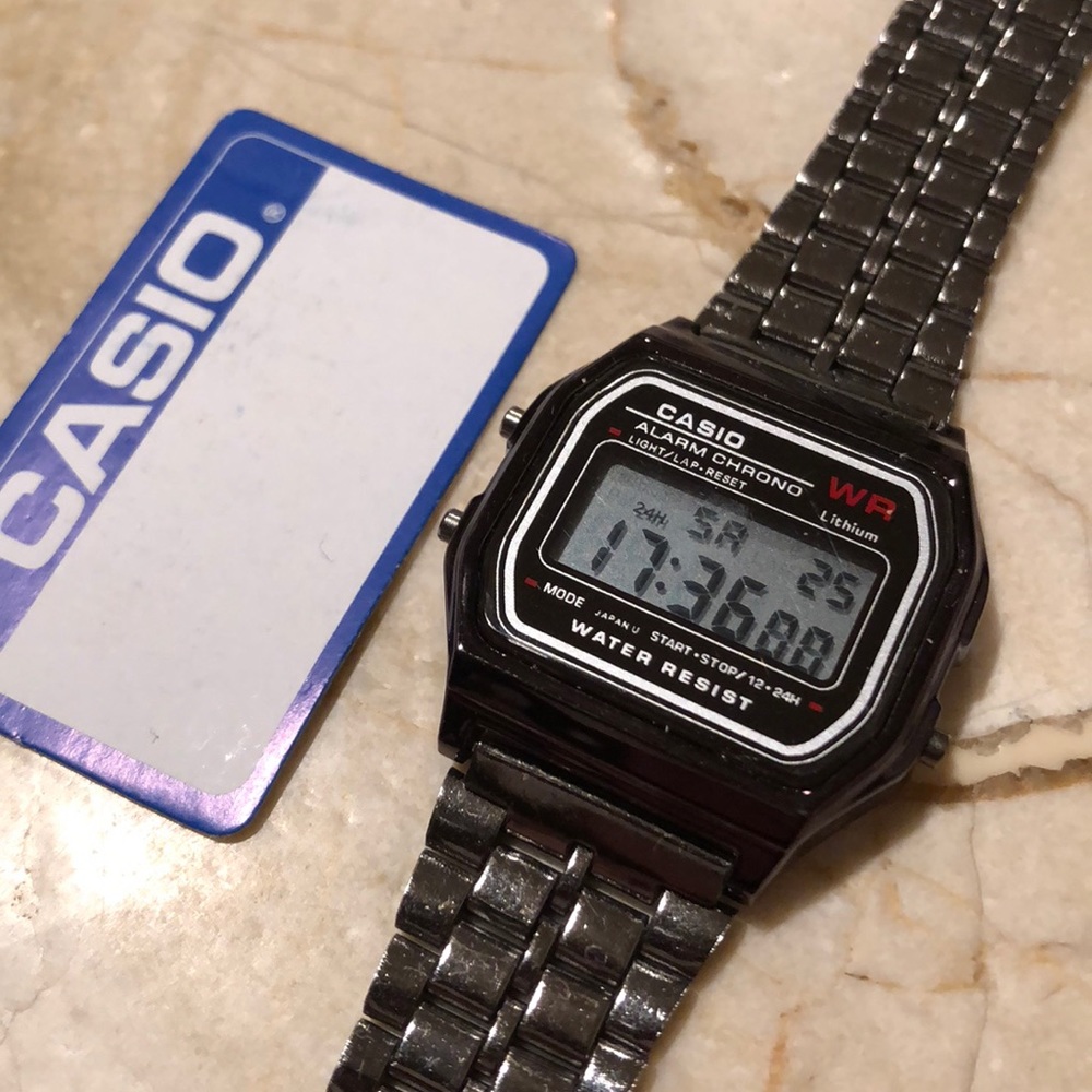 Casio chrono Brown face chrome band watch

Hipster